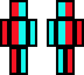 black, red and blue