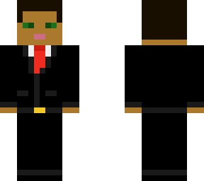 black suit and tie