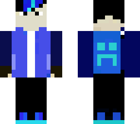 blue gamer boy creeper back