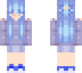 blue hair ocean girl