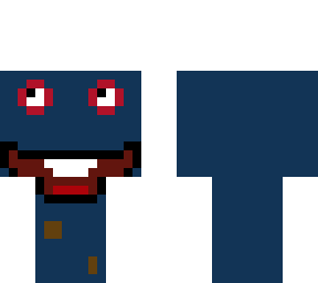 blue smile face without head