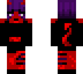 demon girl w/ short purple hair