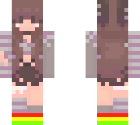 egirl with rainbow crocs