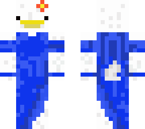 gallina con vestido azul