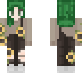 green hair sunflower