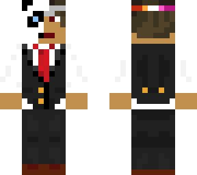 half masked person in suit
