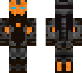 orange and black style iron man