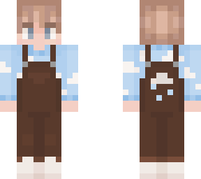 overalls with cloud sweater (nonbinary)
