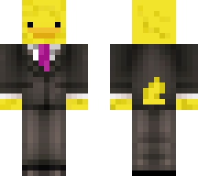 pato con traje y corbata rosada