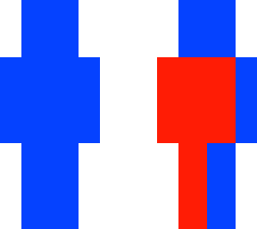 red and blue