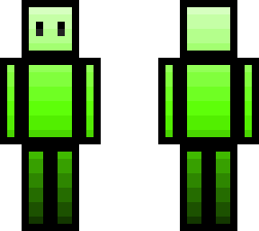 toony pixel person (green version, slim jim edition)