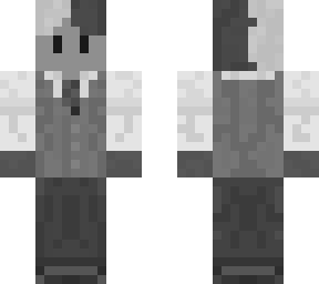 black and white suit