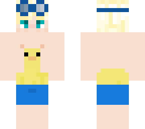 blonde boy swimming
