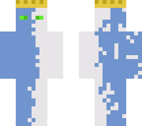 blue half white skin