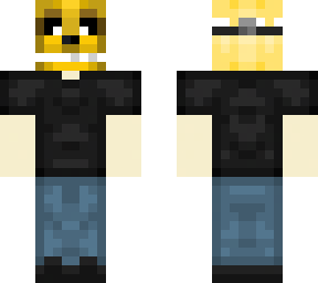boy whit golden freddy mask