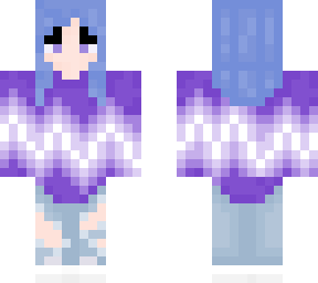 girl with neon purple sweater