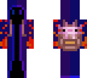 mage and axolotl in a backpack