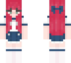 me :p pink/red haired school girl japanese