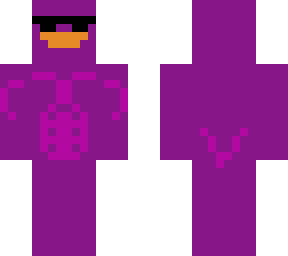 purple duck with glasses but buff