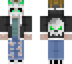 skull mask person