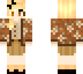 autumnally floral cardigan girl