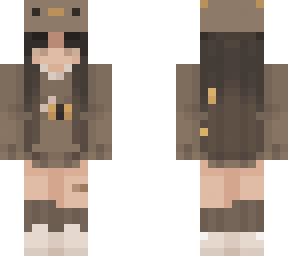 bee / axolotl girl with brown hair