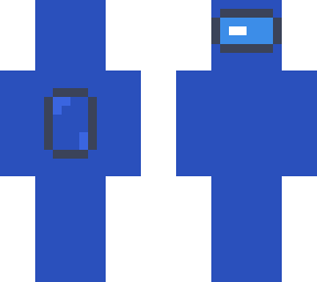 blue among us character  with party hat!