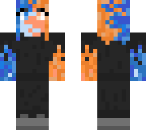 blue and orange fire