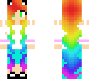 cute girl and rainbow hair ca(caty