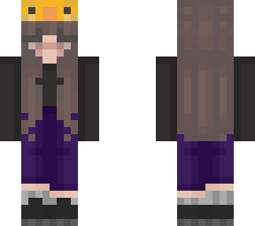 duck hat girl purple