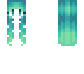 female hb - minty pastel blue fade green