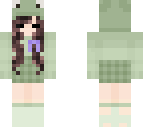 frog with lavender ribbon (not my skin just added ribbon)