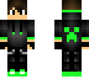 gamer mit creeper gesicht auf dem rcken(grn)