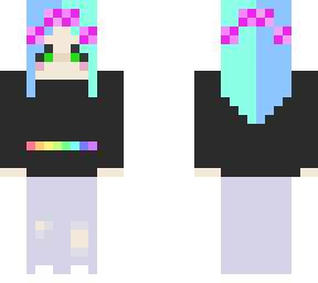 girl with split dye hair