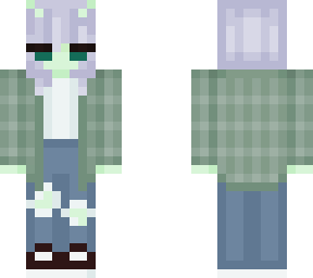 mars' alien skin w/ flannel