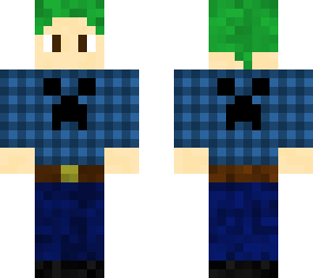 my official new skin (aka my old skin with green hair)