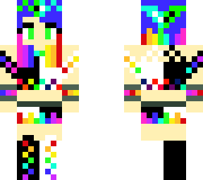 neon rainbow girl