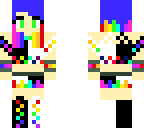 neon rainbow girl almost done