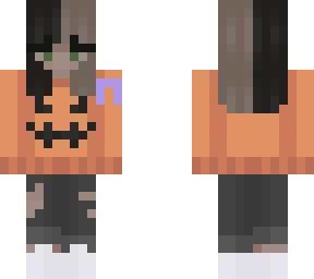 pumpkin girl /w cancer awareness bow