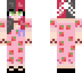 purple ribbon strawberry dress