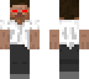 white shirt steve with red eyes