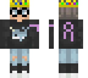 #technosupport eboy with glasses/with crown and cancer awareness ribbon