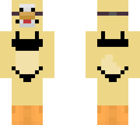 bikini duck with chicken mask