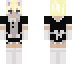 blonde boy cat maid