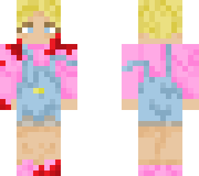 blonde boy overalls blood