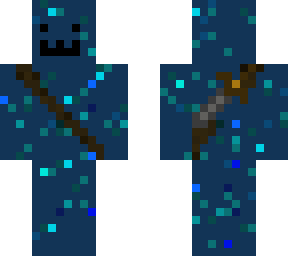 blue corroding llama man with sword
