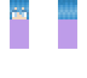 blue hair head