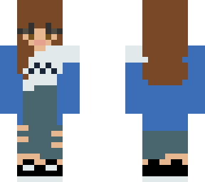 blue jacket white **** w ripped jeans