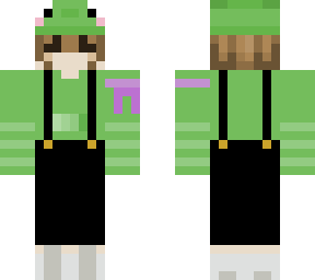 cute boy with frog hat and ribbon