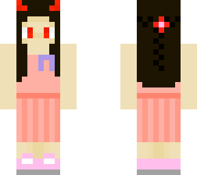 demon girl skin with lavender ribbon